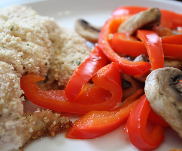 SDO Nutrition chicken mushrooms and peppers 
